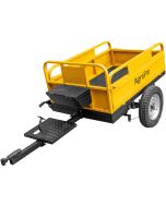 Remorca AgroPro REM 550 capacitate max 550 kg roti 4.50-12" dimensiuni bena 135x90x28 cm basculare frana mana frana picior