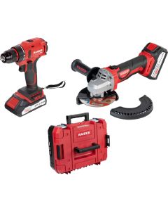 Set R20 Bormasina + polizor unghiular Raider Pro RDP-PBCDI20&SPAG20 2Ah 4Ah