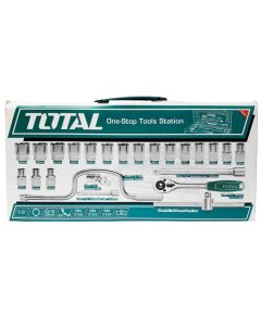 Trusa de chei tubulare 1/2 CU antrenor 24 piese Total Tools (INDUSTRIAL)