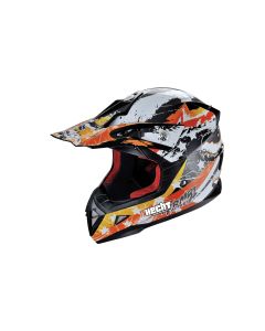 Casca moto ATV integrala Hecht 53915 design mozaic portocaliu marimea xs