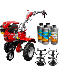 Motocultor profesional LONCIN LC1200 8 CP 3+1 viteze roti cauciuc freze reglabile 110 cm far led + Cadou 3l ulei transmisie + 1l ulei motor AgroPro
