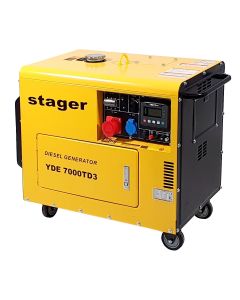 Generator curent STAGER YDE7000TD3 putere maxima 5.04 kW 400V insonorizat diesel pornire electrica 