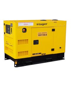 Generator curent STAGER YDY15S-E putere 15kW 230V insonorizat diesel pornire electrica