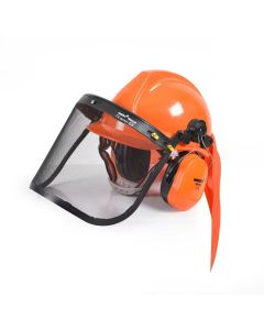 Casca de protectie Hecht 900100 cu viziera si antifoane