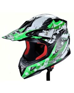 Casca moto ATV integrala Hecht 54915 design mozaic verde marimea xl