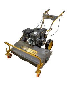 Tocator vegetatie AgroPro GC60 motor 9 CP latime lucru 60 cm 2+1 viteze 36 lame ghidon reglabil roti pline 320 x 100 mm