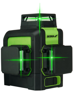 Nivel cu multilaser 3D Dedra MC0904 tip cruce acumulator Li-Ion 5200 mAh fascicul laser verde lungime lucru 45 m