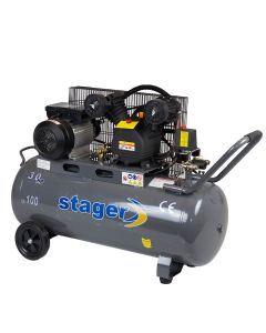 Stager HMV0.25/100 compresor aer, 100L, 8bar, 324L/min, monofazat, angrenare curea