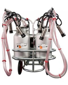 Aparat de muls vaci 2 posturi EMT 2+2A cu 2 bidoane ALUMINIU 30 litri