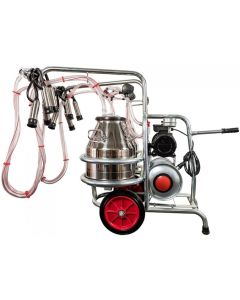 Aparat de muls vaci 2 posturi EMT 2+2 cu 2 bidoane INOX 25 litri