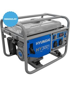 (RESIGILAT) Generator de curent monofazic Hyundai HY3001 putere maxima 2.8 kW benzina rezervor 15 L 230V AVR