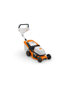 Masina de tuns gazonul STIHL RMA 243 electrica latime taiere 41 cm cos colector 52 L fara acumulator si incarcator