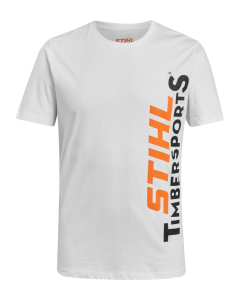 Tricou STIHL TIMBERSPORTS Logo Vertical alb