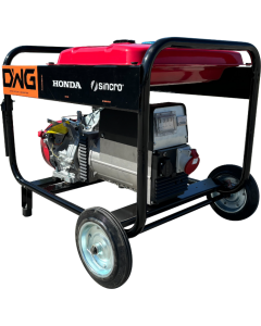 Generator de curent Devax Motors DWG T8500 HT motor 13 CP benzina Honda 390 cmc rezervor 26L roti manere transport trifazat