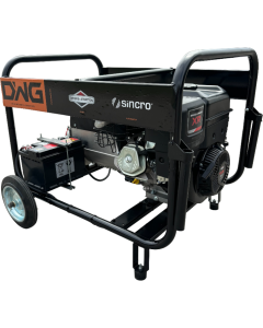 Generator pentru sudura Devax Motors DWG 220 TDC BS motor 13.5 CP benzina Briggs & Stratton 420 cmc rezervor 6.6L pornire electrica roti manere transport trifazat