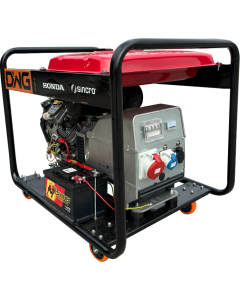 Generator de curent Devax Motors DWG T16000 H motor 23 CP benzina Honda 630 cmc rezervor 26L pornire electrica roti trifazat