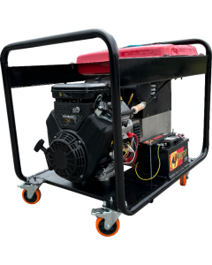 Generator pentru sudura Devax Motors DWG 300TDC V motor 23 CP benzina 620 cmc rezervor 26L pornire electrica roti trifazat