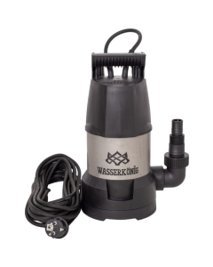 Pompa submersibila din plastic Wasserkonig SPEC9208 particule max. 5 mm putere 750 W debit 12500 l/h H refulare 8.5 m carcasa motor inox senzori electronici de nivel