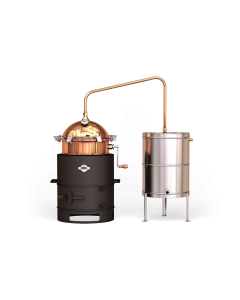 Cazan pentru tuica DES Hobby 35L cu amestecator si focar pe combustibil solid