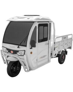 Tricicleta electrica KUBA E-KAMYONET cu cabina autonomie 80 km viteza 45 km/h basculabila obloane rabatabile putere 3000W acumulatori 72V/58Ah
