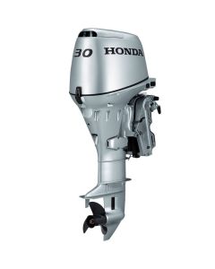 Motor barca Honda BF30DK2 SHGU cu mansa cizma scurta 30 CP 4T pornire electrica rezervor atasat elice aluminiu cu 3 aripi port incarcare 10A
