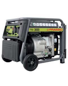 Generator curent Pramac PMi 3000 putere 3 kW benzina rezervor 10 L monofazat 230 V roti transport