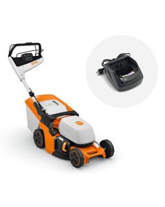 Masina de tuns gazon pe acumulator STIHL RMA 453 PV putere 1600 W latime de lucru 51 cm cos colector 55 L sistem AP + incarcator