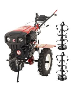 Motocultor Rotakt Godzilla RO135C 2-PTO motor 9CP diesel 2+1 viteze latime lucru 56-135 cm freze roti cauciuc 5.00-12" pornire electrica 2 prize de putere
