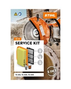 STIHL Kit Service 35 filtrul de aer din hartie, prefiltru, bujie, filtrul de combustibil pentru TS 410 / TS 420 / TS 440