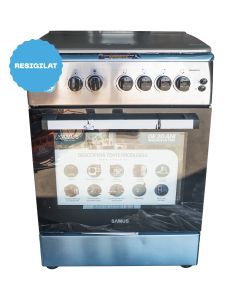 RESIGILAT: Aragaz pe gaz Samus SM664XPGS1 4 arzatoare cuptor pe gaz 70 litri 1 arzator Wok aprindere electrica dispozitiv siguranta plita si cuptor timer, grill iluminare cuptor latime 60 cm, finisaj inox