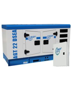 Generator curent cu automatizare AGT 22 DSEA putere 17.6 kW 400 V diesel pornire electrica insonorizat rezervor 80 L + ATS22S